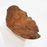 Grand bol en bois de racine organique, France, années 1950