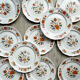 Table service in vintage earthenware Mills of Wolves "ORCHIES" 44 pieces