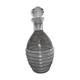 Streaked glass carafe