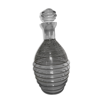 Carafon en verre strié