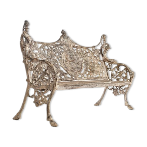 banc en fonte sculptée - bois