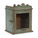 Little old wall showcase box has clock patina of origin india