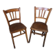 Pair of bistrot chair luterma vintage wood