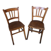 Pair of bistrot chair luterma vintage wood