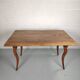 Louis XV style table curved legs two drawers and extension cord