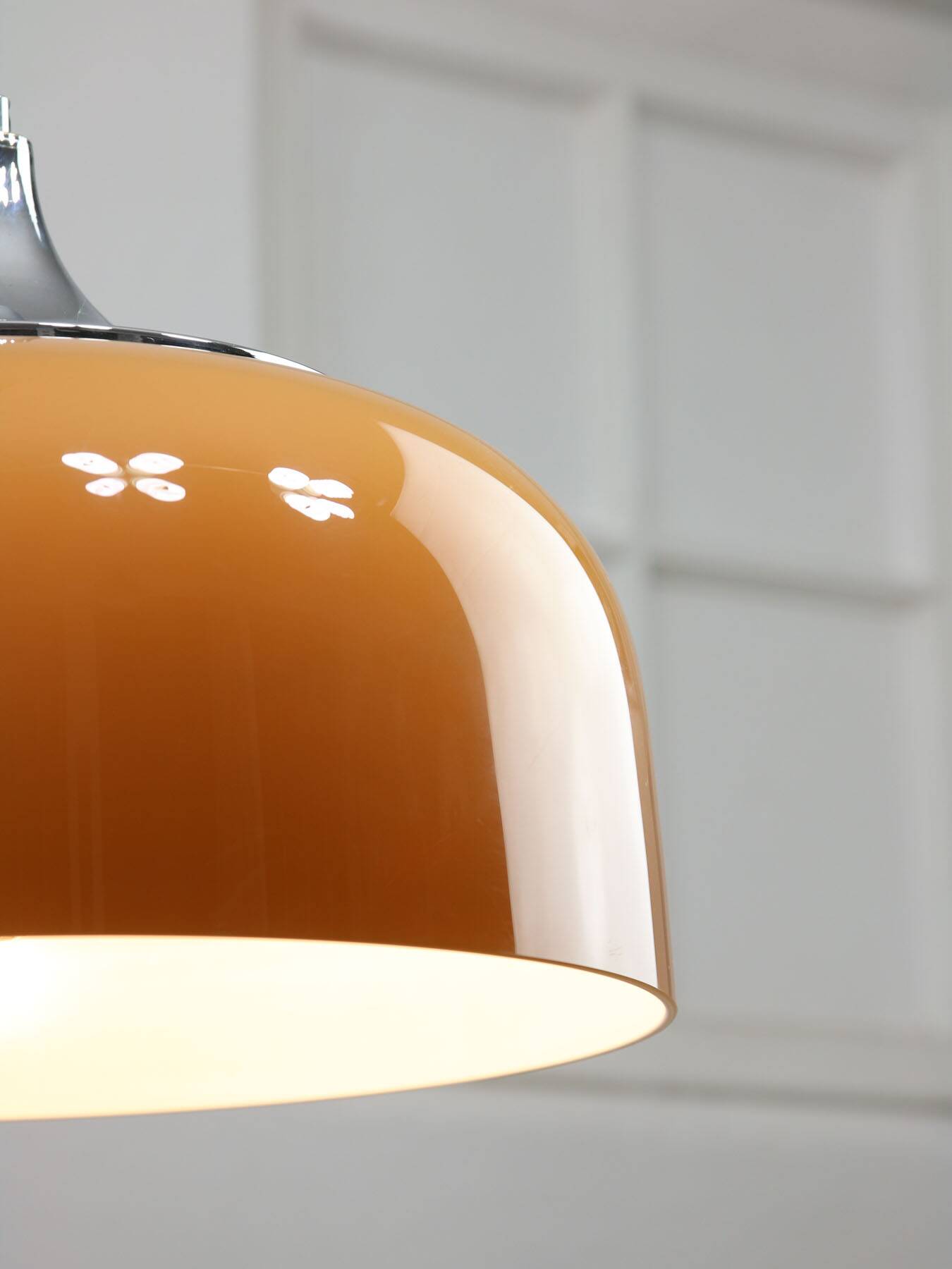 Space Age Brown Pendant Lamp from Guzzini, 1960s