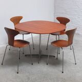 Teak 'Super-Circular' table by Piet Hein & Bruno Mathsson for Fritz Hansen, 1974