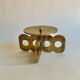 Brutalist bronze candleholder, 1970s