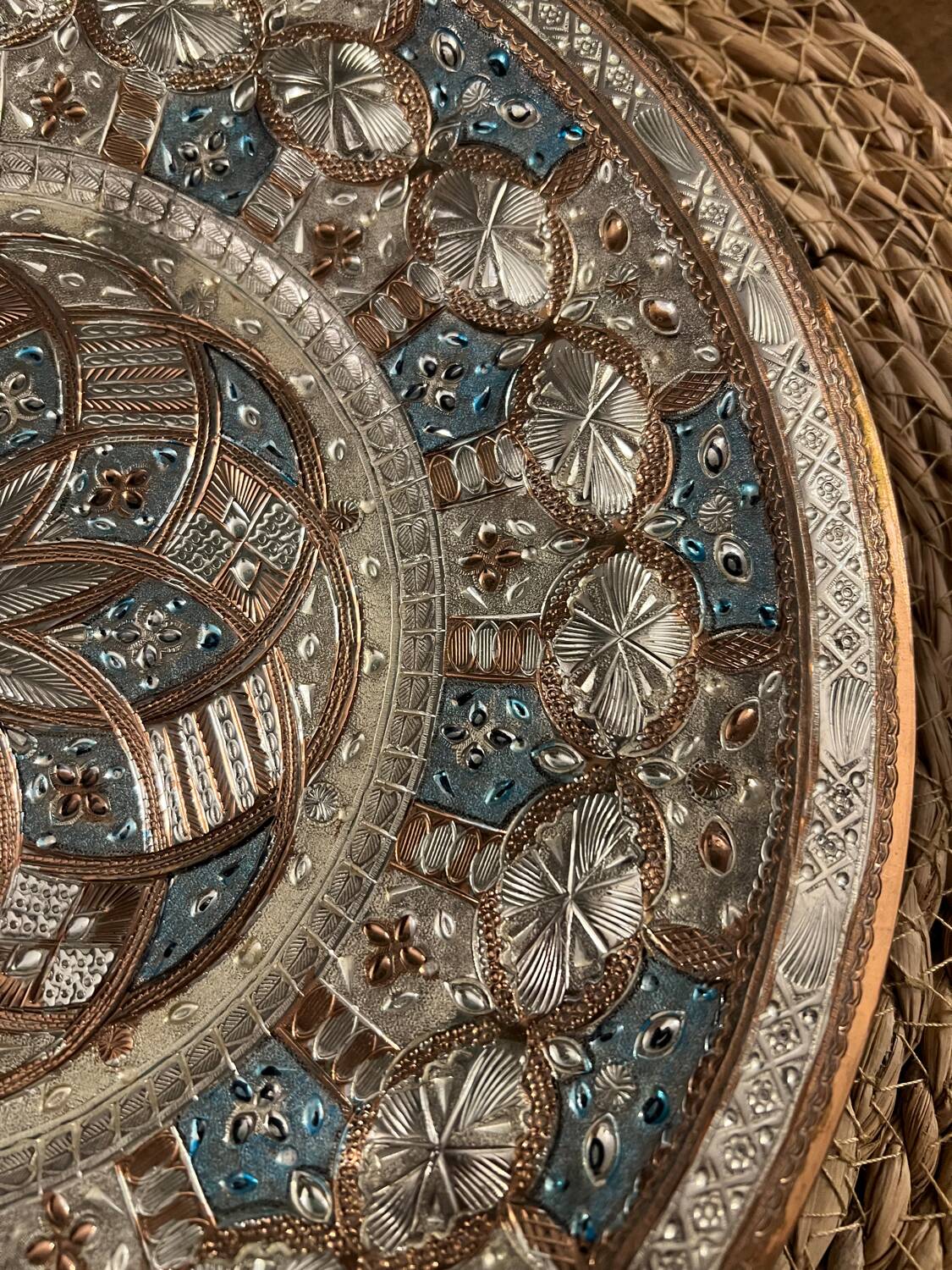 Hammered copper platter