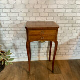 Bedside table in Louis XV style marquetry