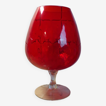 red empoli glass vase