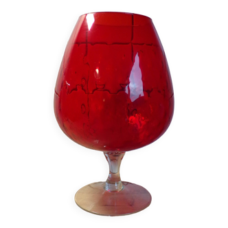 vase verre d'empoli rouge