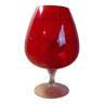 red empoli glass vase