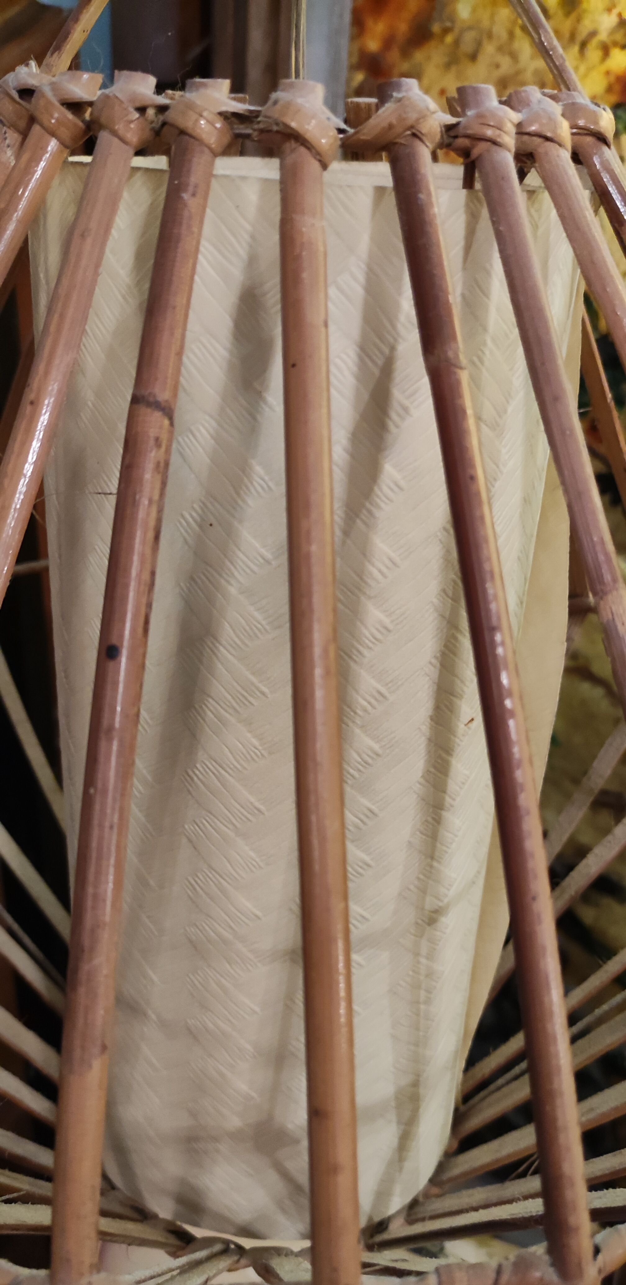 Pair of rattan suspensions 1960s-1970s