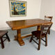 Monastery farmhouse table in thick solid oak, vintage 1960s.