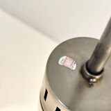 Opaline Glass and Chrome-Plated Brass Pendant by Stilnovo, Italy
