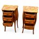 Louis XV bedside tables with floral marquetry