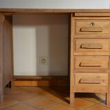 Small vintage oak administration desk