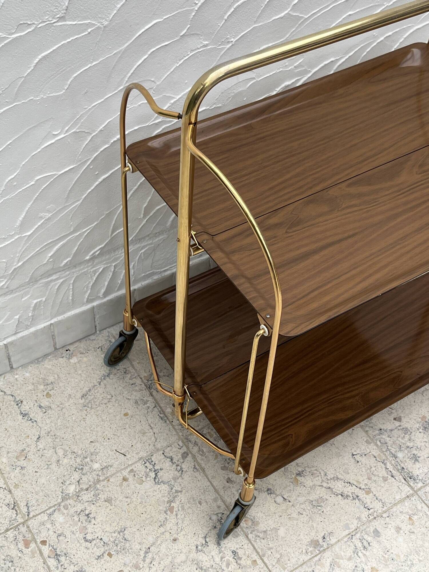 Vintage Golden Folding Table Gerlinol