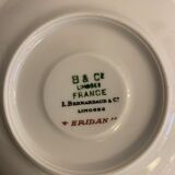 10 cups and 10 saucers in fine porcelain bernardaud cie, limoges for christofle, model eridan