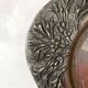 Plat , vide poche en étain repoussé décor bleuets