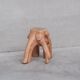 French mid-century sculptural primitive side table or stand