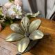 Individual flower-shaped ashtrays, solid brass, 1960s/70s