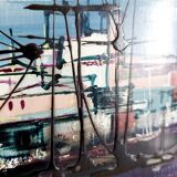 Tableau huile sur bois