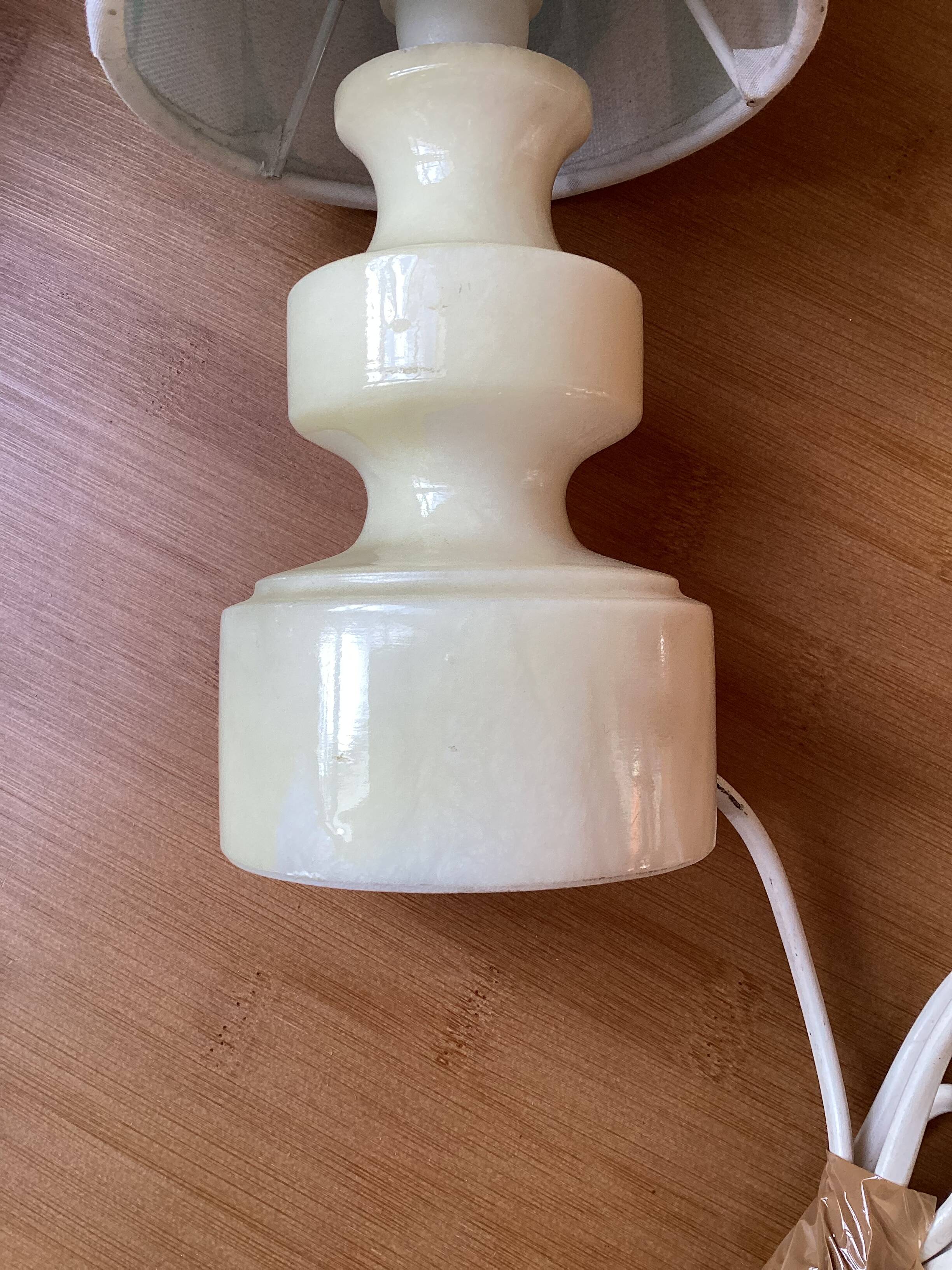Vintage alabaster foot lamp