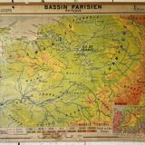 Old school map of Paris