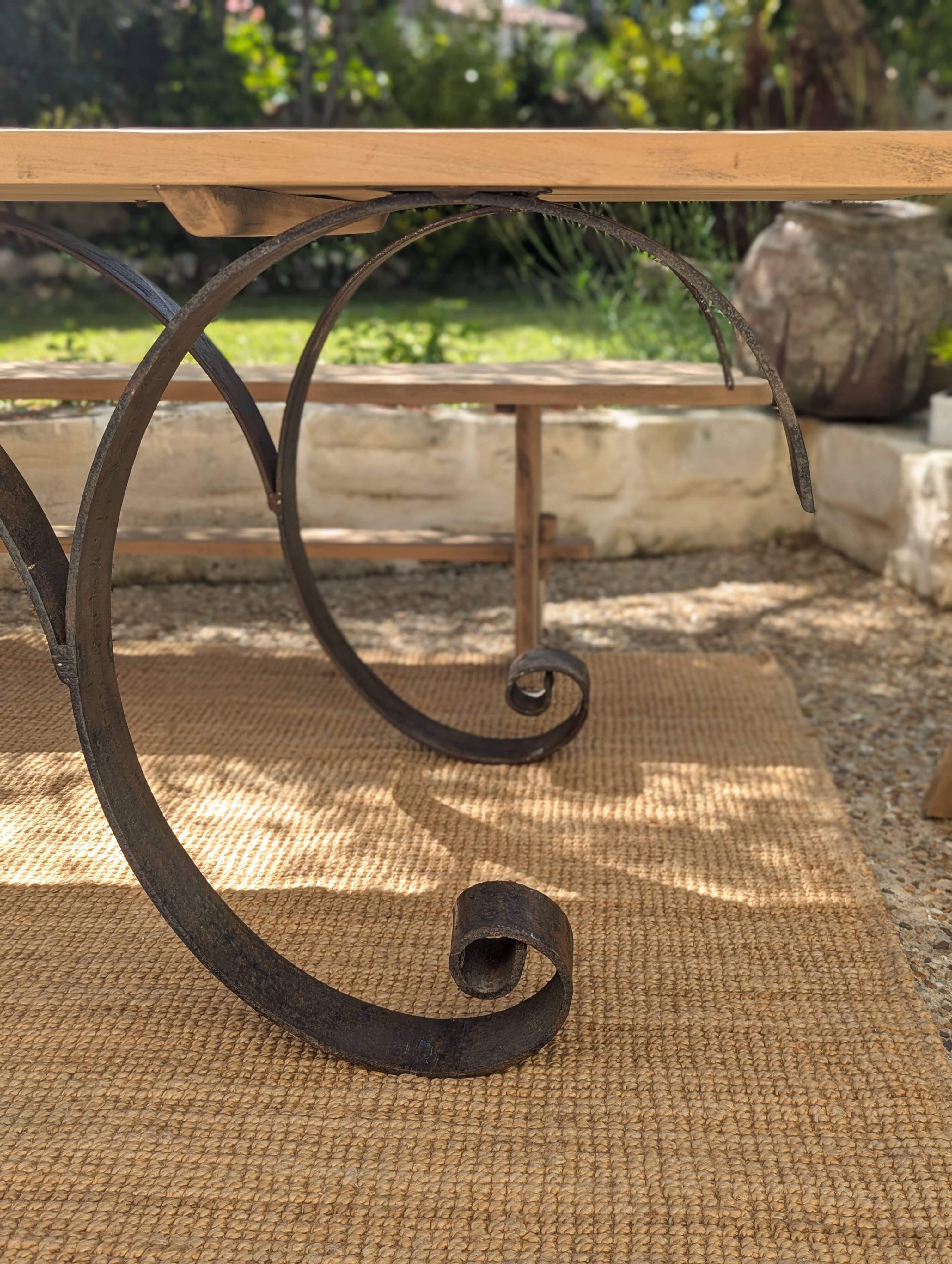 Table set, stools and benches