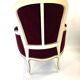 Louis XV armchair in gilded wood and garnet red velvet
