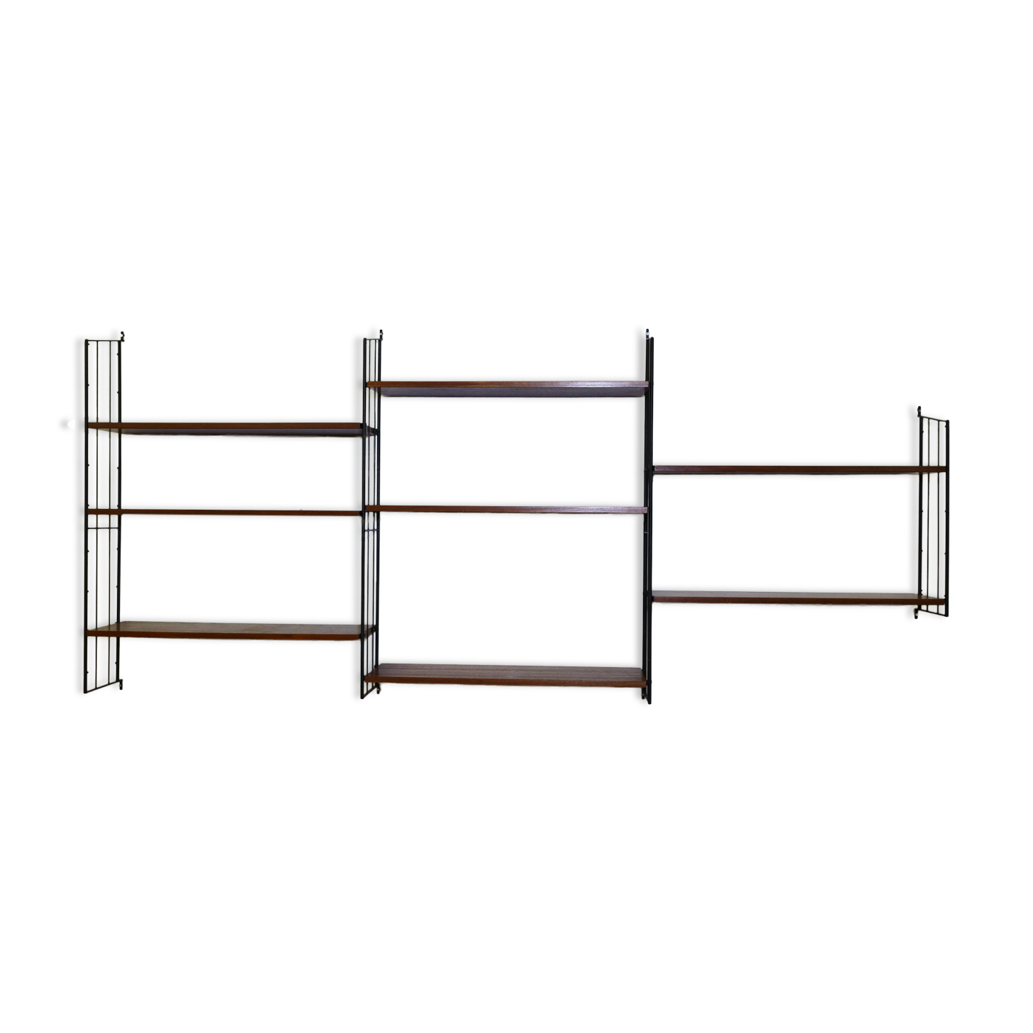 Modular teak storage unit in mid-century style, set of 12, 1960s.