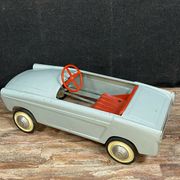 Simca pedal car in sheet metal painted around 1960 for decoration or collector