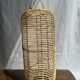 Large lantern-shaped rattan pendant lamp H50 D24