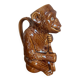 Pichet zoomorphe  en barbotine singe musicien