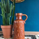 Vintage XL Scheurich ceramic floor vase 488-45, West German pottery