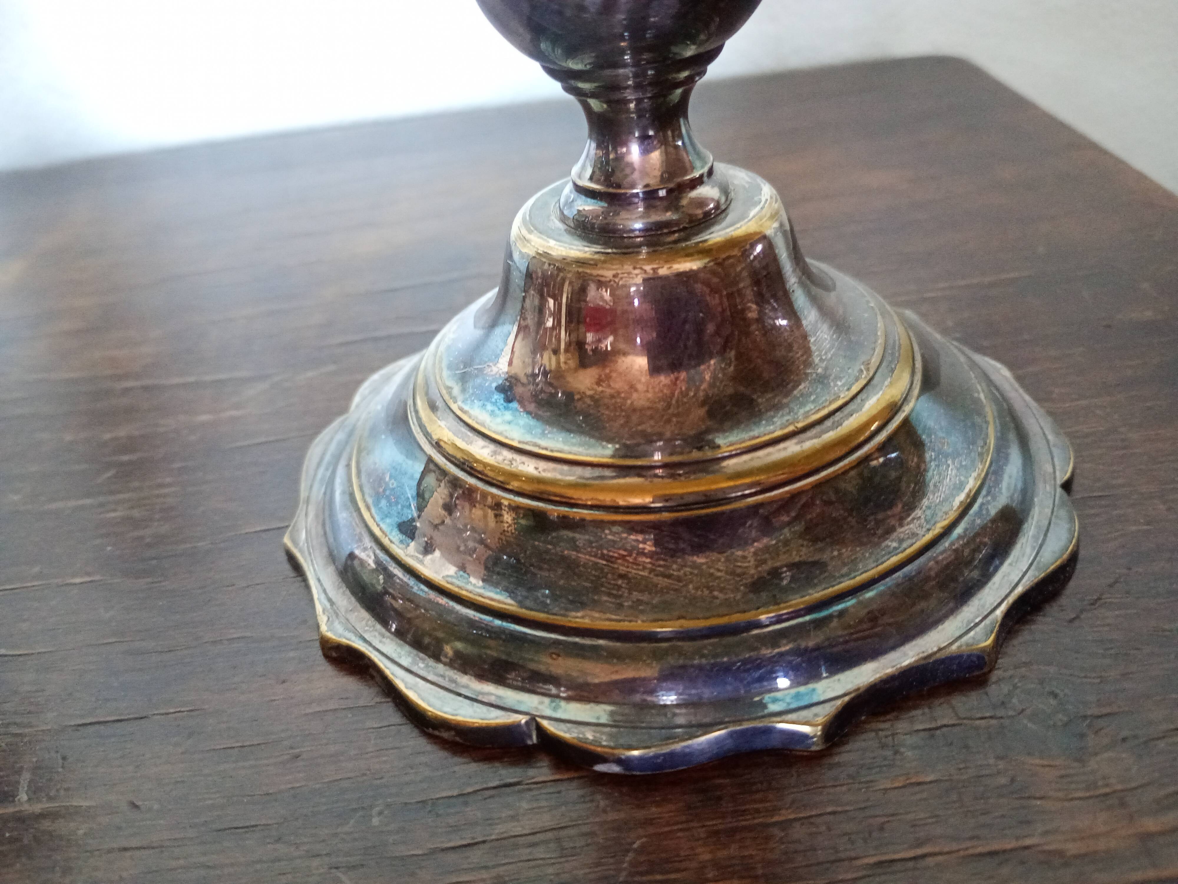 Pair - Candelabra Centerpiece - Silvered Bronze