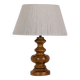 Turned wood lamp