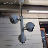 Vintage eyeball pendant chandelier with 3 lacquered reflectors