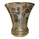 Vintage vase by Odal – frosted and gilded molded glass – retro chic decor