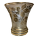 Vintage vase by Odal – frosted and gilded molded glass – retro chic decor