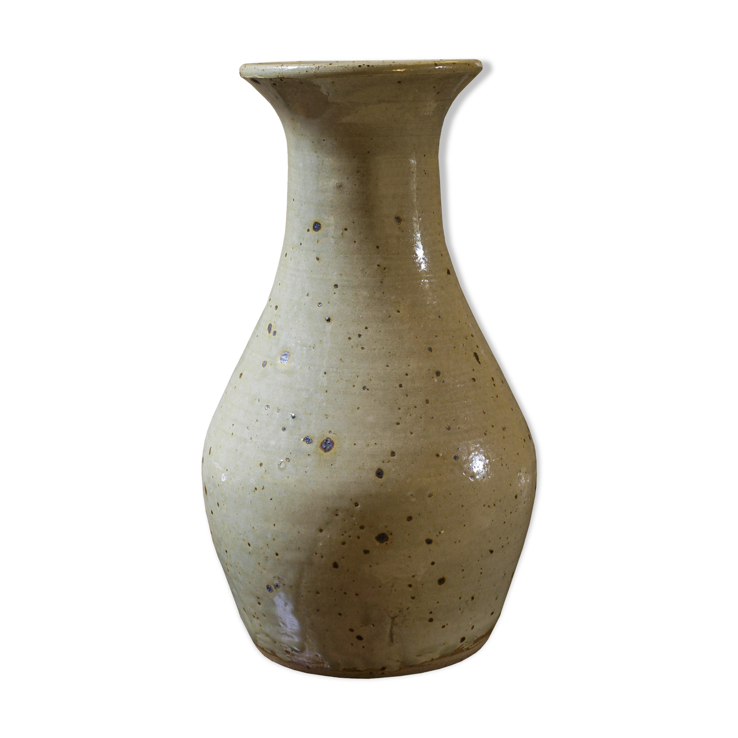 Pyrite sandstone vase by Jean Migeon in La Borne, 60s