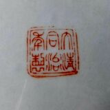 Covered pot with ginger porcelain canton polychrome