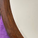 Art Deco beveled walnut mirror