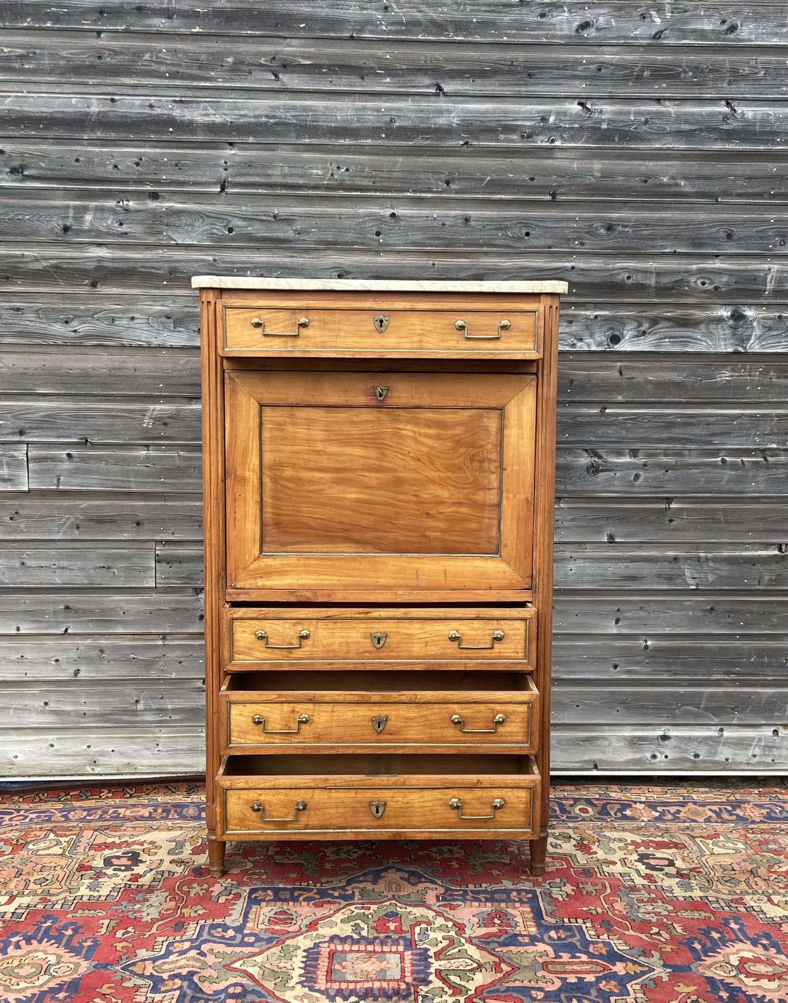Louis XVI period secretary in 18th century cherry
