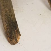 Sturdy Wabi Sabi chair in solid wood, 1950
