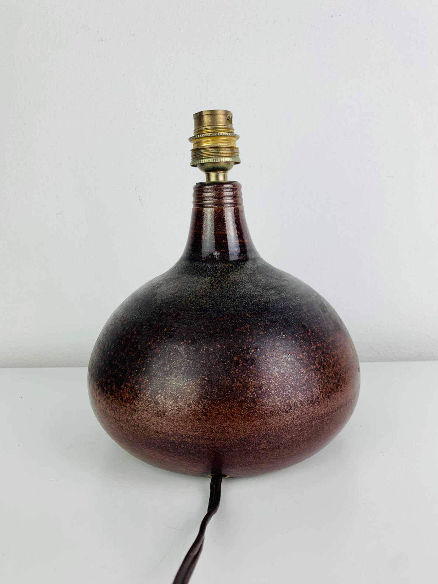 Lampe boule grès vintage, années 60 