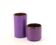 Two purple ceramic roller vases, 1970s