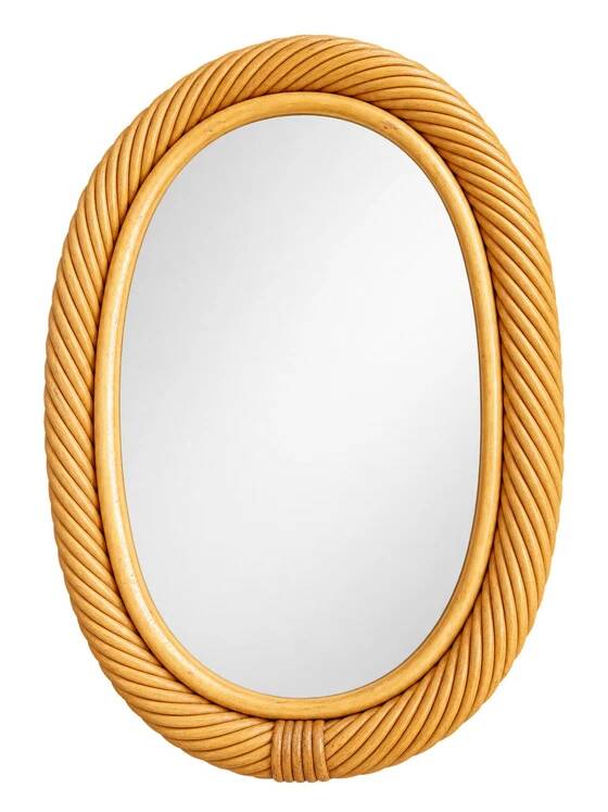Miroir en rotin